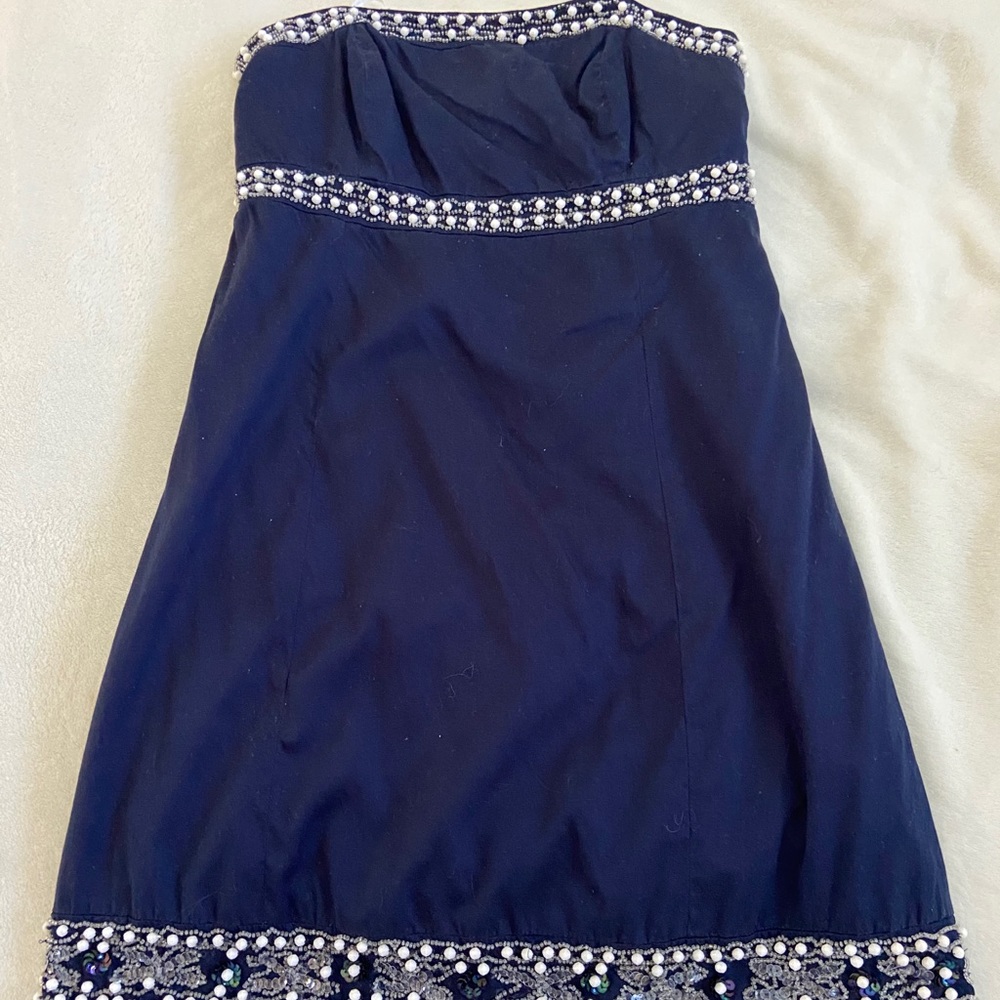Lilly Pulitzer strapless dress with jewels